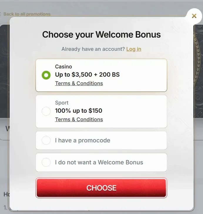 Regulated Tooniebet Casino player sign-up